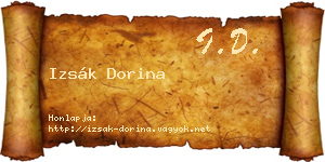 Izsák Dorina névjegykártya